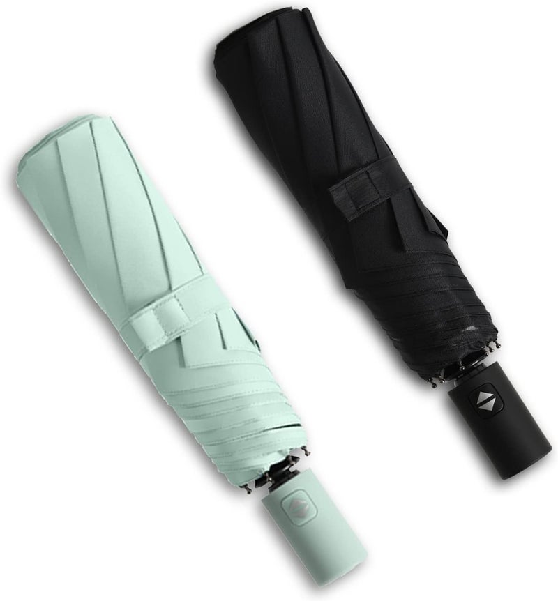 BAODINI Small UV Protection Travel Umbrella Compact for Rain and Sun UPF 50+ Windproof Portable 42 inch Umbrella for Women and Men - Image 1
